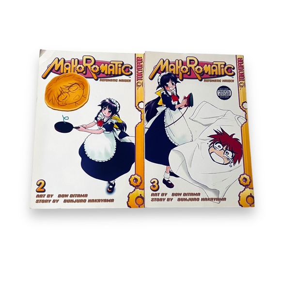 Manga Other - Mahoromatic Volumes 1-2 English Manga Bunjuro Nakayama TokyoPop Comedy Android